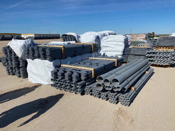 EPC-40 electrical conduit staged on job site